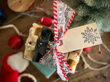 Holiday inspired goat milk soap gift crate