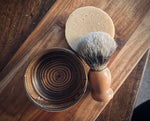 Wood Shave bowl and brush set