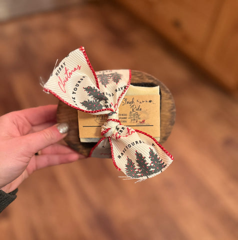 Hand turned wooden soap dish set
