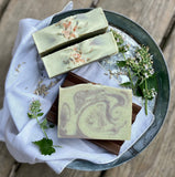 Lavender mint goat milk soap bar